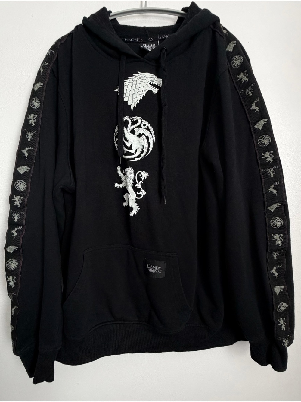 Game of Thrones HBO House Sigil Graphic Hoodie Black XL